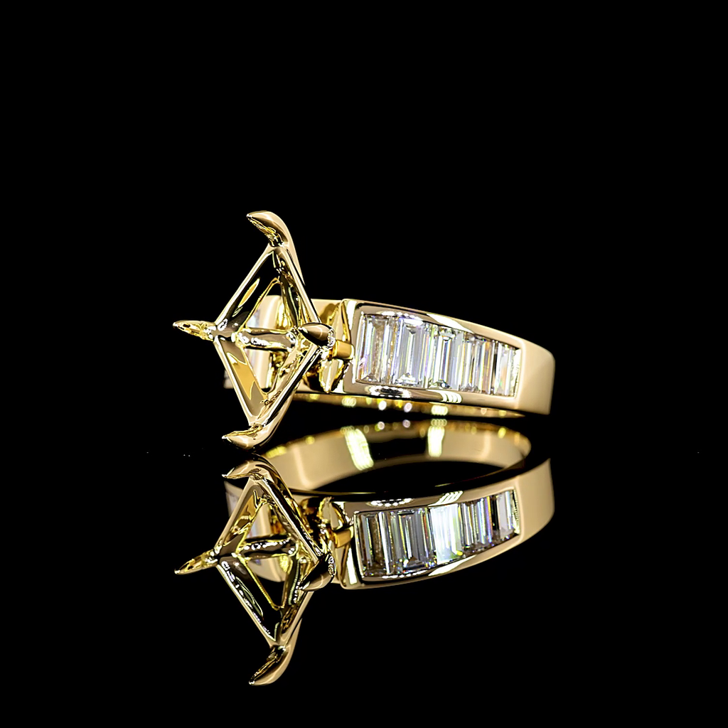 1.29 Cts 18k Yellow Gold Shape Special Ring - Image 2