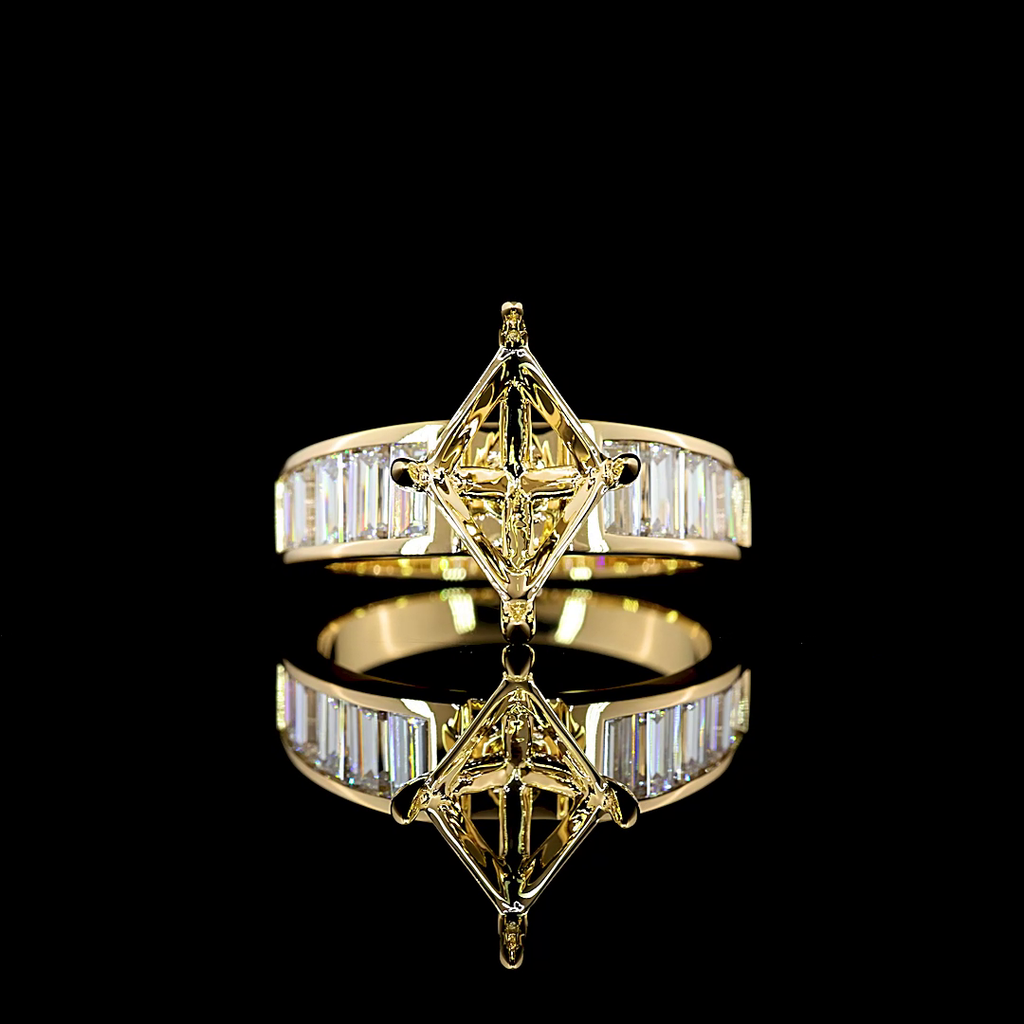 1.29 Cts 18k Yellow Gold Shape Special Ring - Image 3