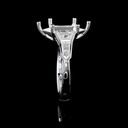 4.38 Cts 14k White Gold Antique Marquise Shape 5 Stones Ring - Image 4