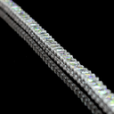 11.15 Cts 14k White Gold Emerald Shape Tennis Necklace - Image 2