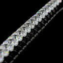 68.71 Cts 14k White Gold Round Shape Tennis Necklace - Image 4