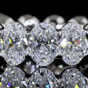 4.97 Cts Platinum Oval Shape Eternity Band Eternity Band - Image 3