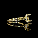 0.1 Cts 14k Yellow Gold Shape Hidden Halo Ring - Image 3