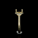 0.1 Cts 14k Yellow Gold Shape Hidden Halo Ring - Image 4
