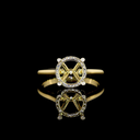 0.1 Cts 14k Yellow Gold Shape Hidden Halo Ring - Video