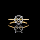 0.08 Cts 18k Yellow Gold - Platinum Shape Hidden Halo Ring - Video