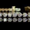 5.18 Cts 14k Yellow Gold Round Shape Tennis Bracelet - Image 2