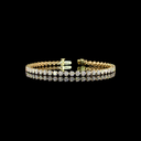 5.18 Cts 14k Yellow Gold Round Shape Tennis Bracelet - Video