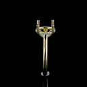 0.1 Cts 14k Yellow Gold Round Shape Hidden Halo Ring - Image 4