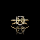 0.1 Cts 14k Yellow Gold Round Shape Hidden Halo Ring - Video