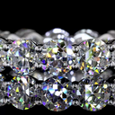 4.67 Cts 14k White Gold Old European Brilliant Shape Eternity Band Eternity Band - Image 3