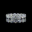 4.67 Cts 14k White Gold Old European Brilliant Shape Eternity Band Eternity Band - Video
