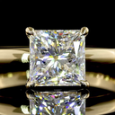 1.54 Cts 14k Yellow Gold Princess Shape Solitaire Ring - Image 3