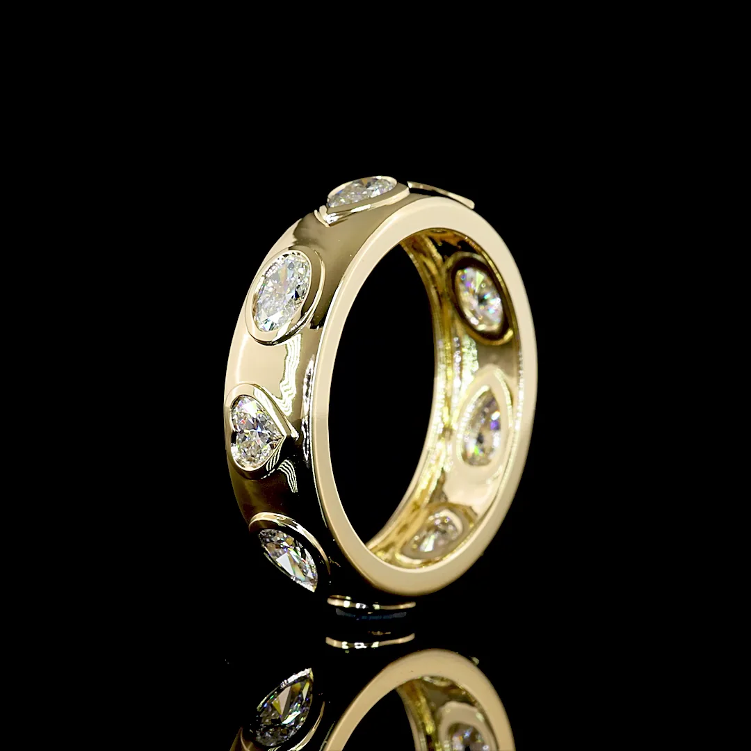 1.63 Cts 14k Yellow Gold Mix Shape Eternity Band Eternity Band - Image 4