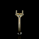 0.1 Cts 18k Yellow Gold - Platinum Round Shape Hidden Halo Ring - Image 4