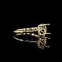 0.08 Cts 14k Yellow Gold Round Shape Hidden Halo Ring - Image 3