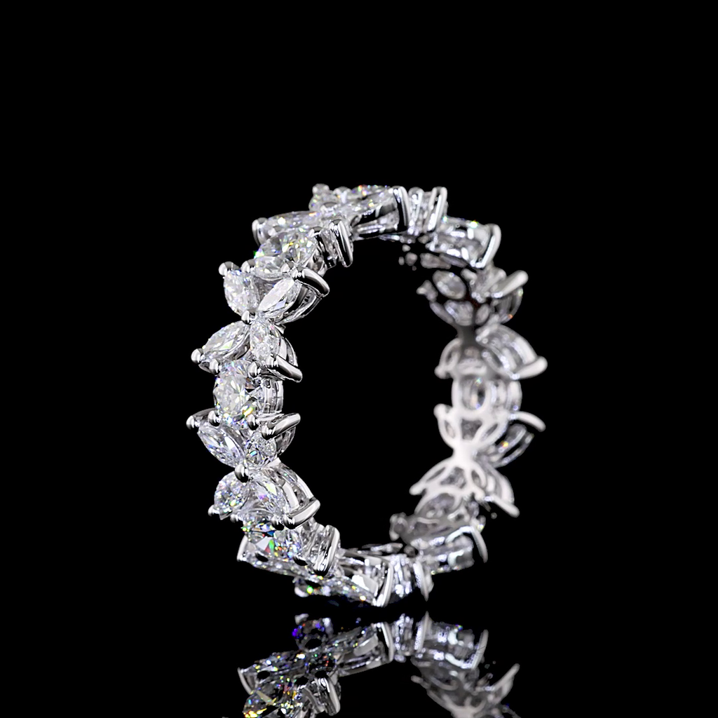 2.34 Cts 14k White Gold Marquise Shape Eternity Band Eternity Band - Image 4