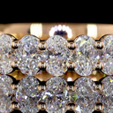 1.71 Cts 18k Rose Gold Oval Shape 3/4 Band Eternity Band - Image 3