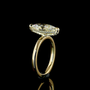2.72 Cts 14k Yellow Gold Marquise Shape Hidden Halo Ring - Image 4
