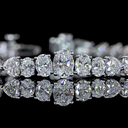 6.96 Cts 14k White Gold Mix Shape Tennis Bracelet - Image 2
