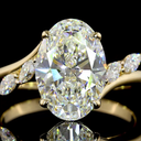 3.27 Cts 14k Yellow Gold Oval Shape Special Ring - Image 3