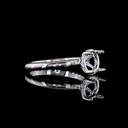 0.07 Cts 14k White Gold Round Shape Hidden Halo Ring - Image 3