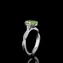 2.17 Cts 14k White Gold Oval Shape Solitaire Diamond Shank Ring - Image 4