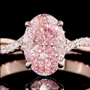 2.16 Cts 14k Rose Gold Oval Shape Solitaire Diamond Shank Ring - Image 3