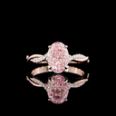 2.16 Cts 14k Rose Gold Oval Shape Solitaire Diamond Shank Ring - Video