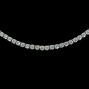 4.69 Cts 14k White Gold Round Shape Tennis Necklace - Image 3