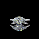 2.05 Cts 14k White Gold Marquise Shape Solitaire Ring - Video