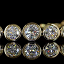 6.21 Cts 14k White Gold Round Shape Tennis Bracelet - Image 2