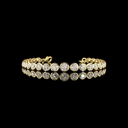 6.18 Cts 14k Yellow Gold Round Shape Tennis Bracelet - Video