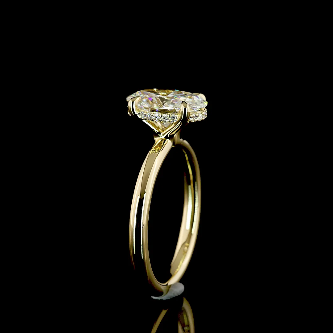 2.2 Cts 14k Yellow Gold Mix Shape Solitaire Ring - Image 4