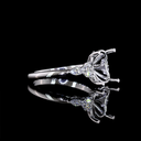 0.25 Cts 14k White Gold Mix Shape Solitaire Ring - Image 3