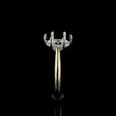 3.17 Cts 14k Yellow Gold Shape Hidden Halo Ring - Image 4