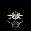 3.17 Cts 14k Yellow Gold Shape Hidden Halo Ring - Video
