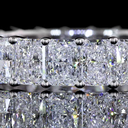 4.02 Cts 18k White Gold Radiant Shape Eternity Band Eternity Band - Image 3