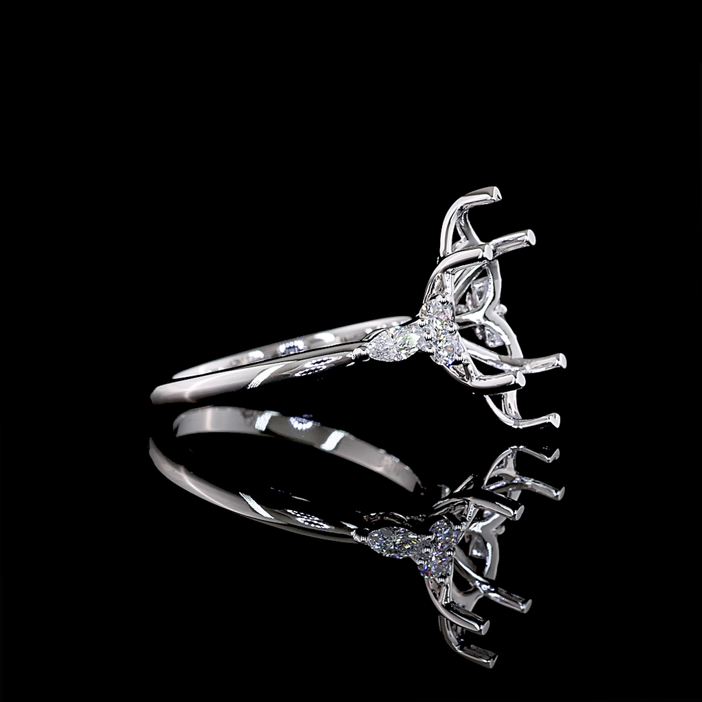0.25 Cts 14k White Gold Mix Shape Special Ring - Image 3