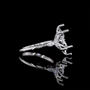 0.25 Cts 14k White Gold Mix Shape Special Ring - Image 3