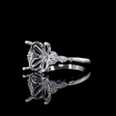 0.24 Cts 14k White Gold Round Shape Special Ring - Image 2
