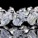 2.98 Cts Platinum Mix Shape Eternity Band Eternity Band - Image 3