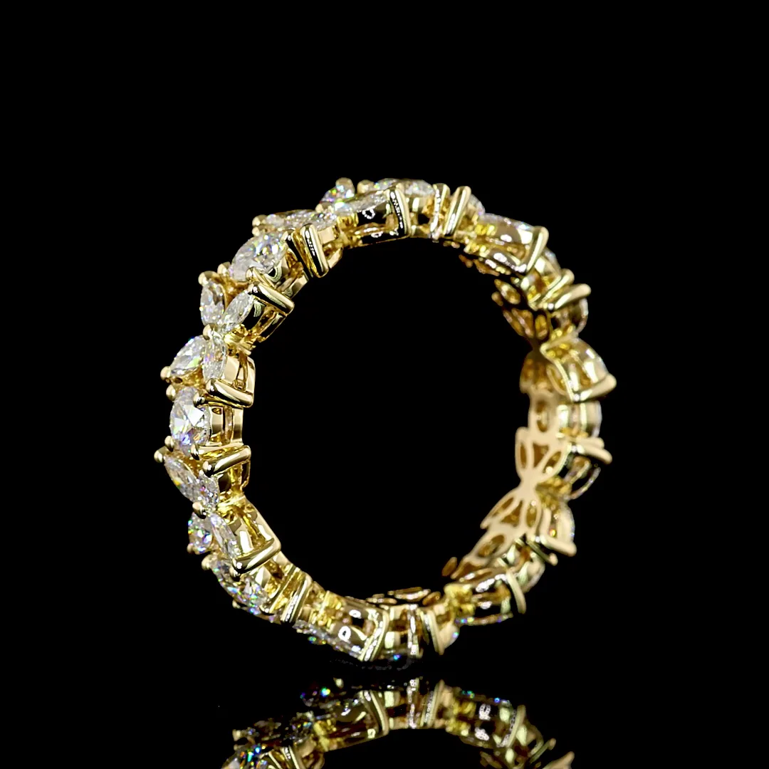 1.58 Cts 14k Yellow Gold Mix Shape Eternity Band Eternity Band - Image 4