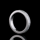1.04 Cts 14k White Gold Baguette Shape 3/4 Band Eternity Band - Image 2