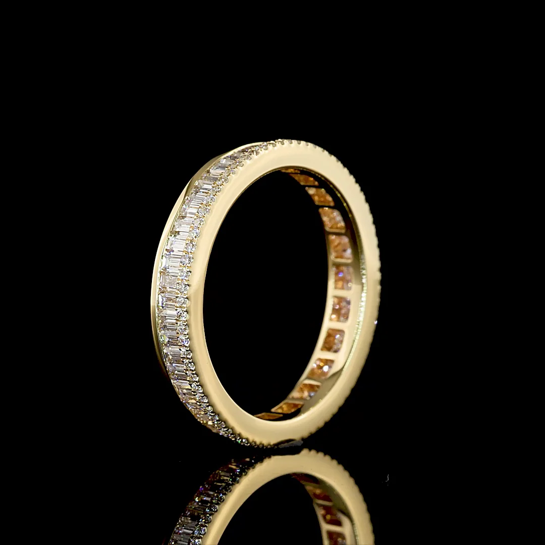 1.01 Cts 14k Yellow Gold Mix Shape Eternity Band Eternity Band - Image 4