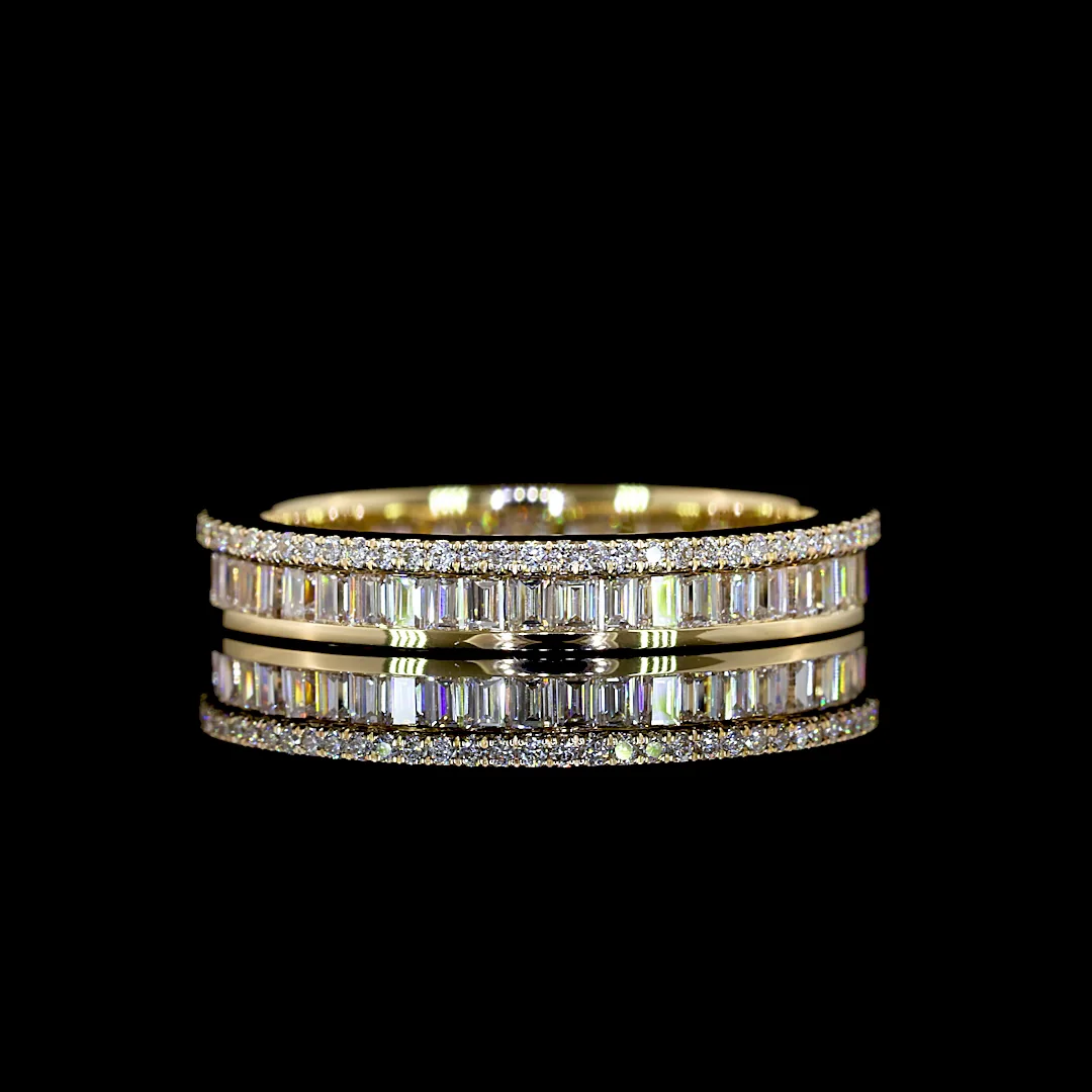 1.01 Cts 14k Yellow Gold Mix Shape Eternity Band Eternity Band - Video