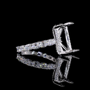 1.59 Cts 14k White Gold Mix Shape Hidden Halo Ring - Image 3
