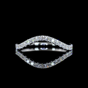 0.44 Cts 14k White Gold Round Shape Half Eternity Eternity Band - Video