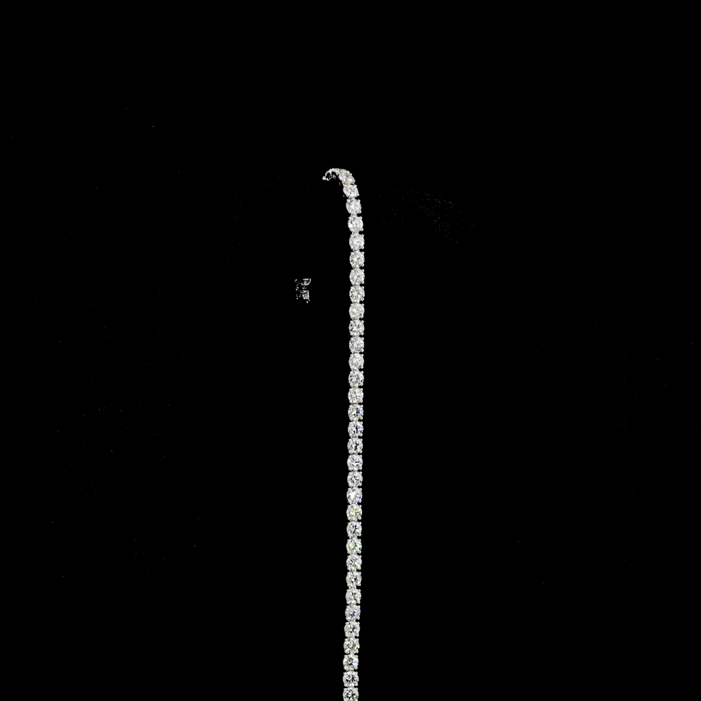 5 Cts 18k Yellow Gold Round Shape Tennis Bracelet - Image 3