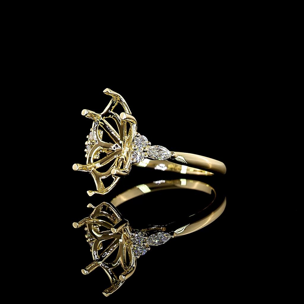 0.26 Cts 14k Yellow Gold Mix Shape Special Ring - Image 2